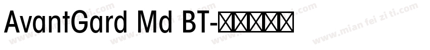 AvantGard Md BT字体转换